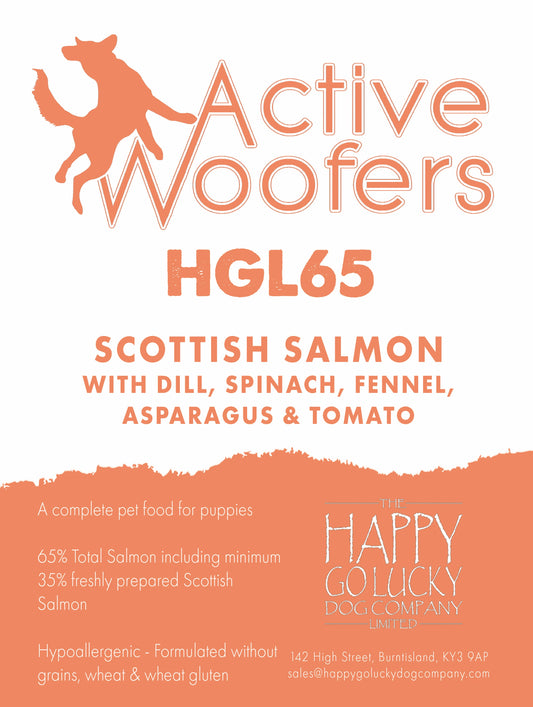 Active Woofers HGL65 Puppy Food - Scottish Salmon
