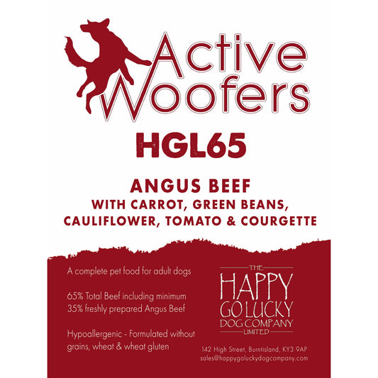 Active Woofers HGL65 Adult Dog Food - Angus Beef