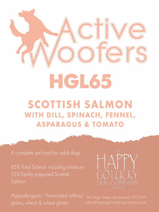 Active Woofers HGL65 Adult Dog Food - Scottish Salmon
